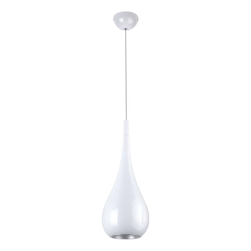 MAXLIGHT P0235 - Żyrandol na lince DROP 1xE27/40W/230V śr. 20 cm biały