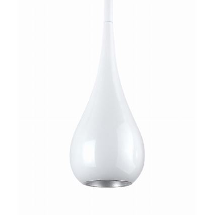 MAXLIGHT P0235 - Żyrandol na lince DROP 1xE27/40W/230V śr. 20 cm biały