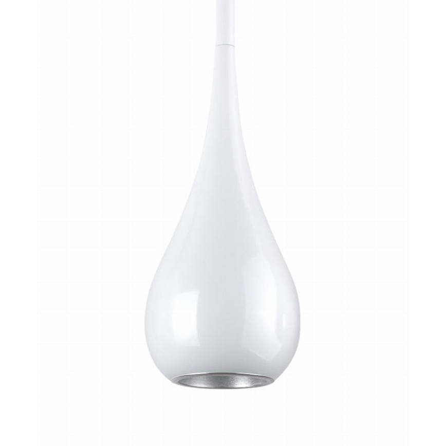 MAXLIGHT P0235 - Żyrandol na lince DROP 1xE27/40W/230V śr. 20 cm biały