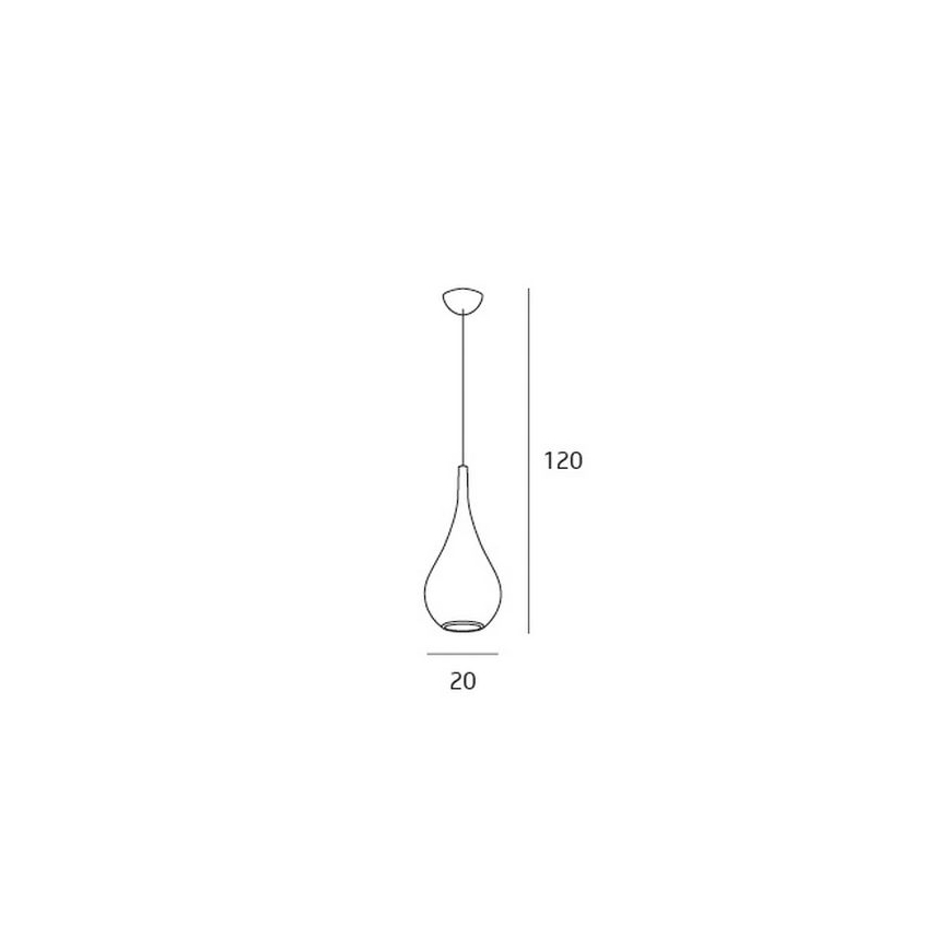 MAXLIGHT P0235 - Żyrandol na lince DROP 1xE27/40W/230V śr. 20 cm biały