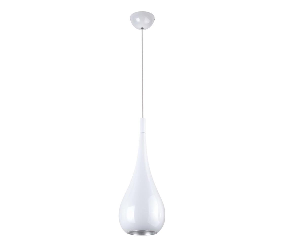 MAXLIGHT P0235 - Żyrandol na lince DROP 1xE27/40W/230V śr. 20 cm biały