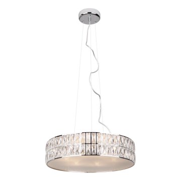 MAXLIGHT P0236 - Żyrandol na lince DIAMANTE 5xG9/42W/230V śr. 38 cm chrom błyszczący