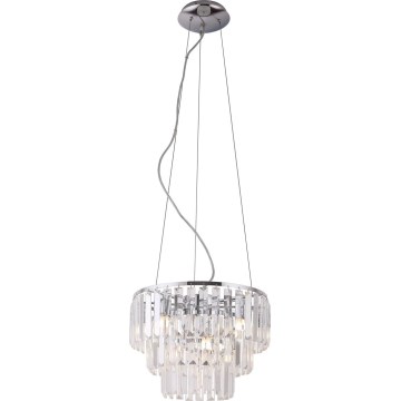 MAXLIGHT P0259 - Żyrandol na lince MONACO 9xG9/40W/230V śr. 42 cm chrom błyszczący