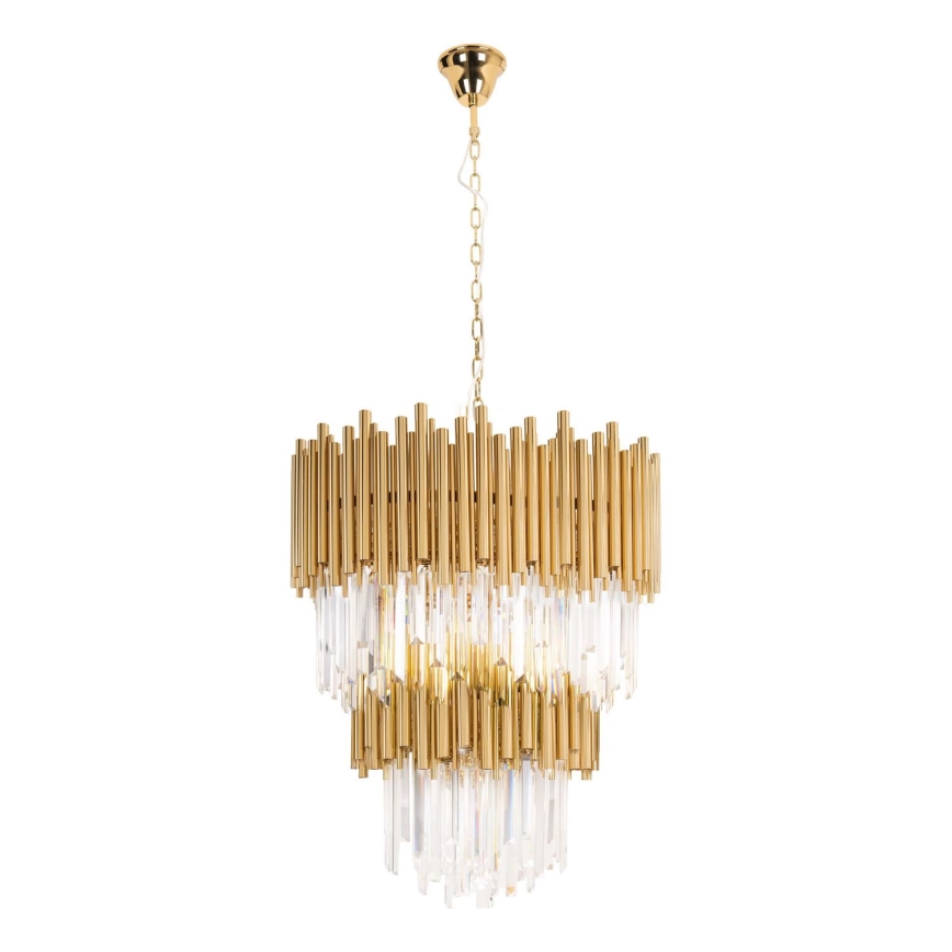 MAXLIGHT P0283 - Żyrandol na łańcuchu VOGUE 16xE14/40W/230V śr. 60 cm złoty