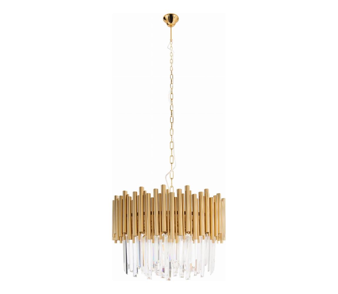 MAXLIGHT P0284 - Żyrandol na łańcuchu VOGUE 12xE14/40W/230V śr. 60 cm złoty