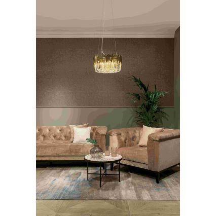 MAXLIGHT P0368 - Żyrandol na lince TREND 8xE14/40W/230V śr. 45 cm złoty