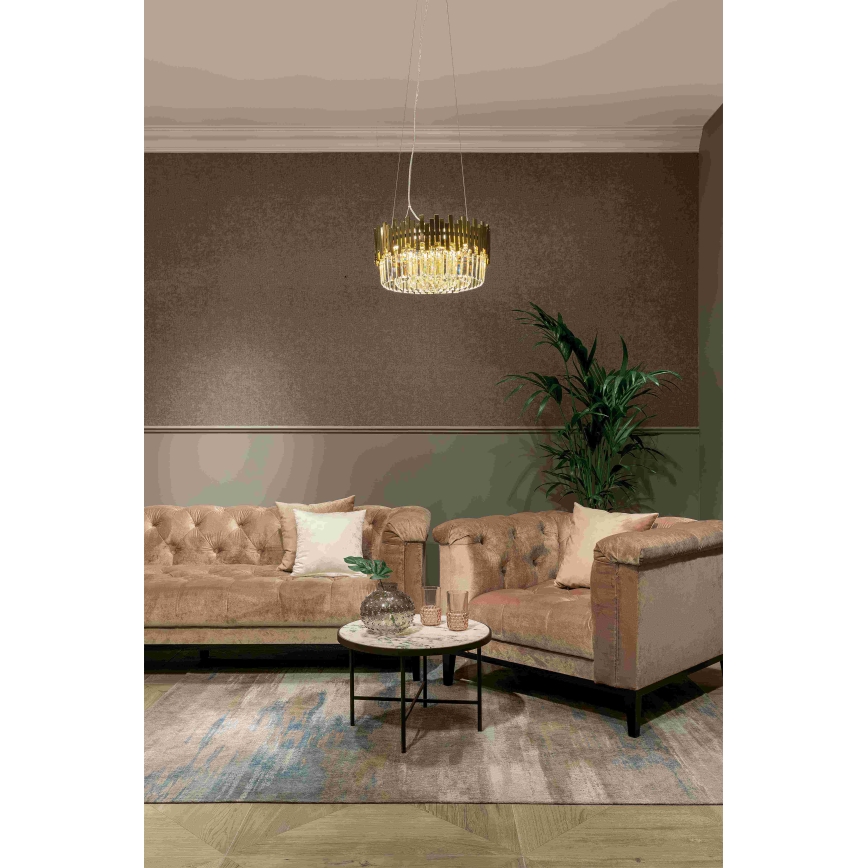 MAXLIGHT P0368 - Żyrandol na lince TREND 8xE14/40W/230V śr. 45 cm złoty