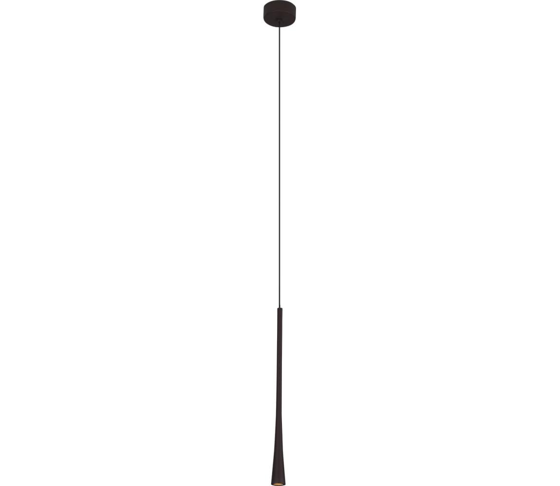 MAXLIGHT P0372 - LED Żyrandol na lince COFFEE LED/7W/230V śr. 3 cm czarny