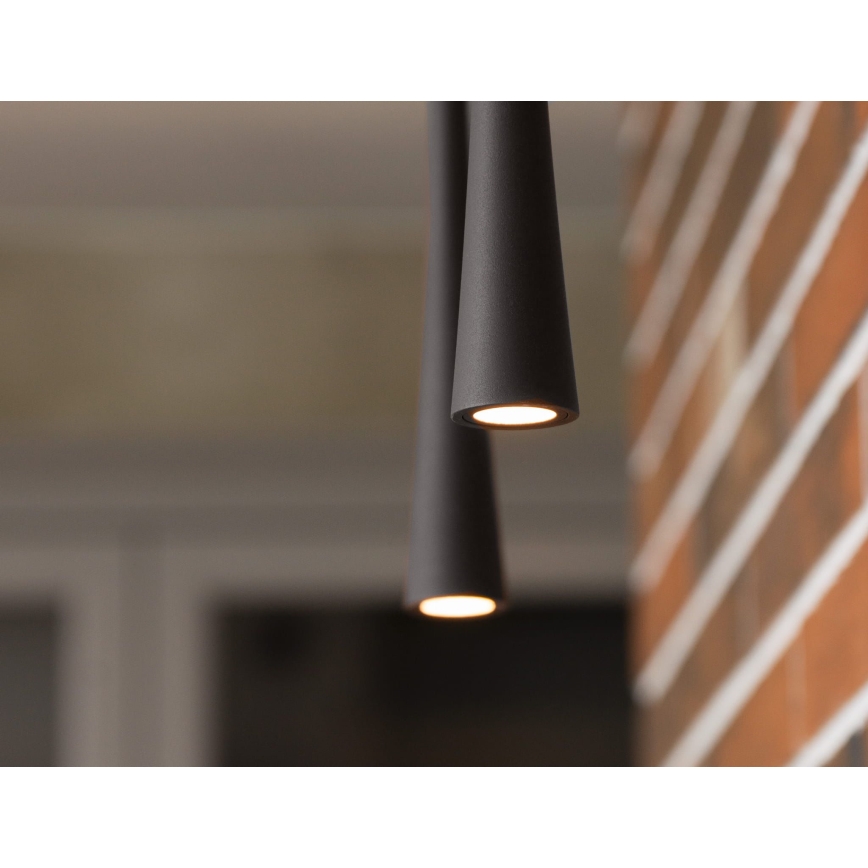 MAXLIGHT P0373 - LED Żyrandol na lince COFFEE LED/7W/230V śr. 3 cm czarny