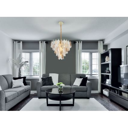 MAXLIGHT P0418 - Żyrandol na łańcuchu ARWENA 15xE14/40W/230V śr. 80 cm złoty