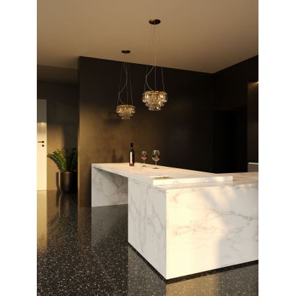 MAXLIGHT P0423 - Żyrandol na lince MONACO 9xG9/40W/230V śr. 42 cm złoty