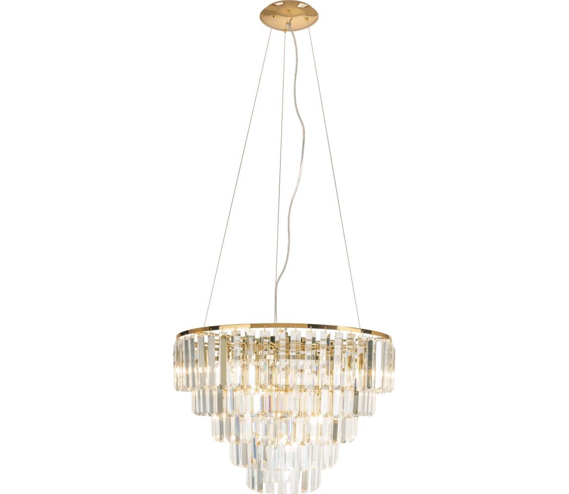 MAXLIGHT P0424 - Żyrandol na lince MONACO 15xG9/40W/230V śr. 60 cm złoty