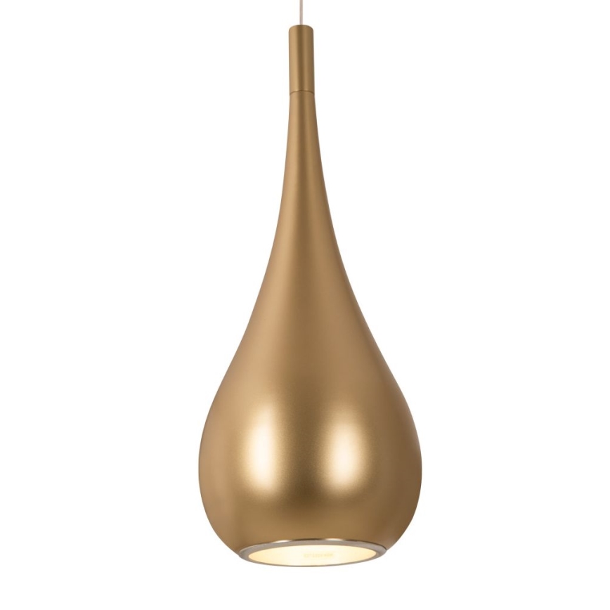 MAXLIGHT P0436 - Żyrandol na lince DROP 1xE27/40W/230V śr. 20 cm złoty