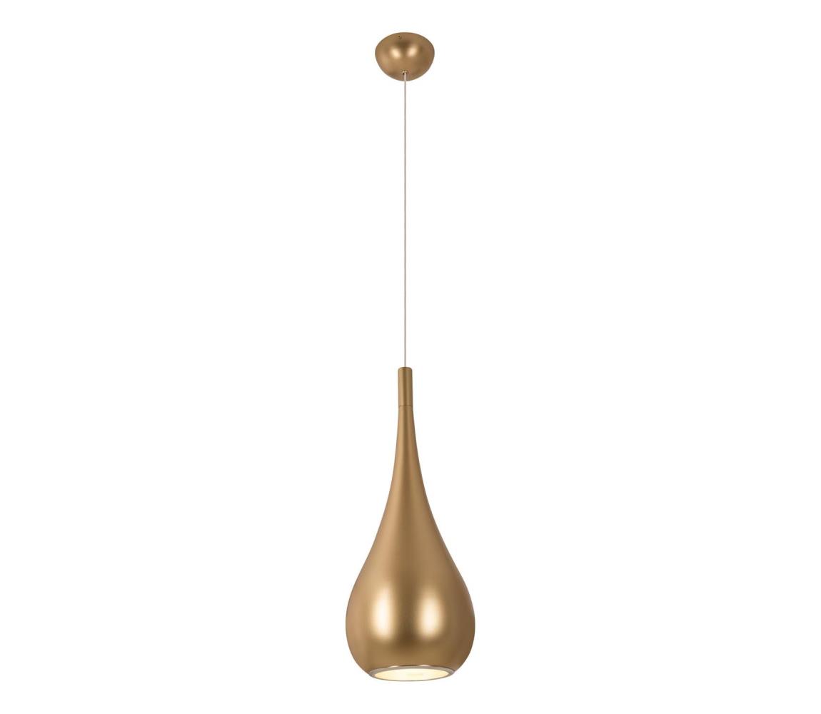 MAXLIGHT P0436 - Żyrandol na lince DROP 1xE27/40W/230V śr. 20 cm złoty