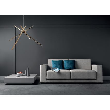 MAXLIGHT P0457 - LED Żyrandol na lince SPIDER LED/33W/230V złoty