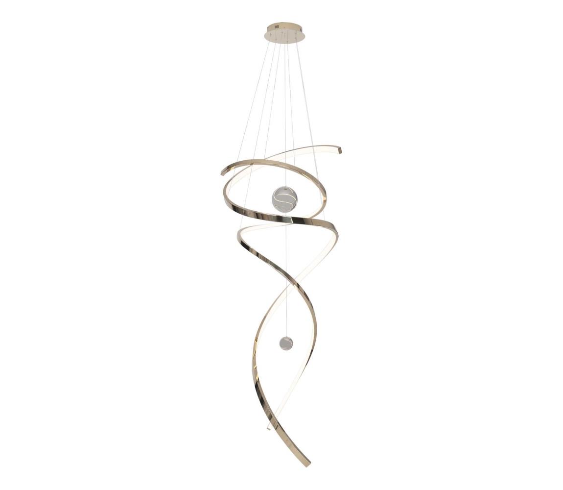 MAXLIGHT P0483D -LED S. żyrandol na lince RITZ LED/100W/230V śr. 60 cm CRI 90 mosiądz