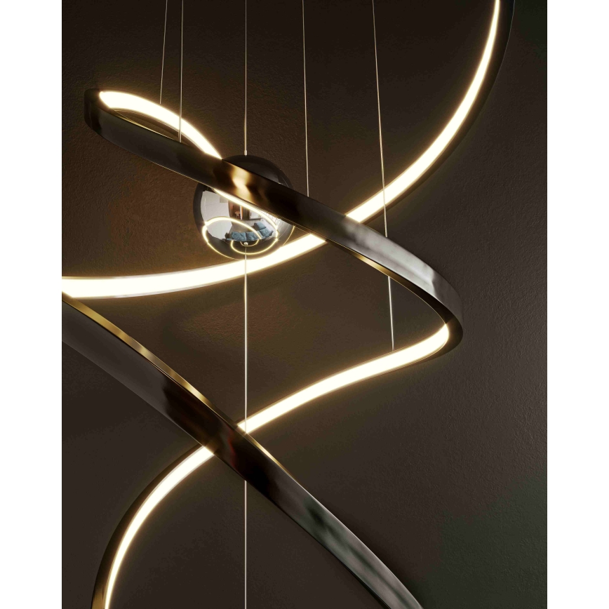 MAXLIGHT P0500D - LED Żyrandol ściemnialny na lince RITZ LED/100W/230V śr. 60 cm CRI 90 czarny