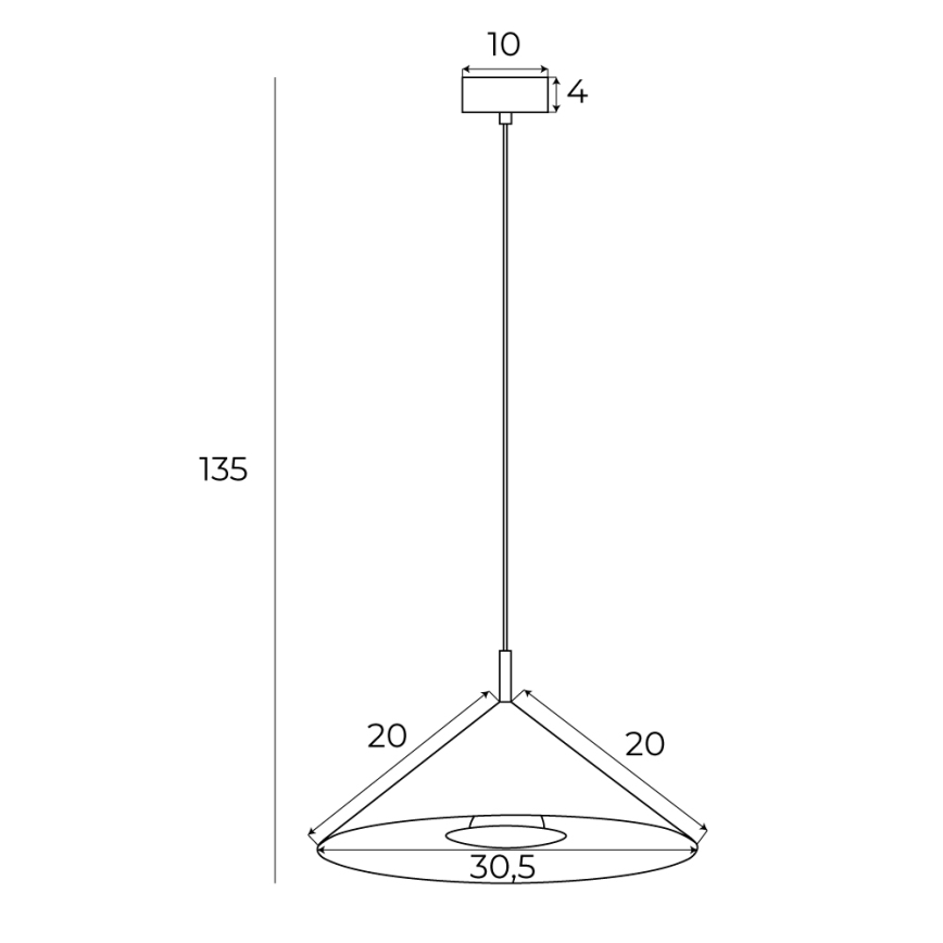 MAXLIGHT P0505 - LED Żyrandol na lince VULCANO LED/5W/230V śr. 30,5 cm biały