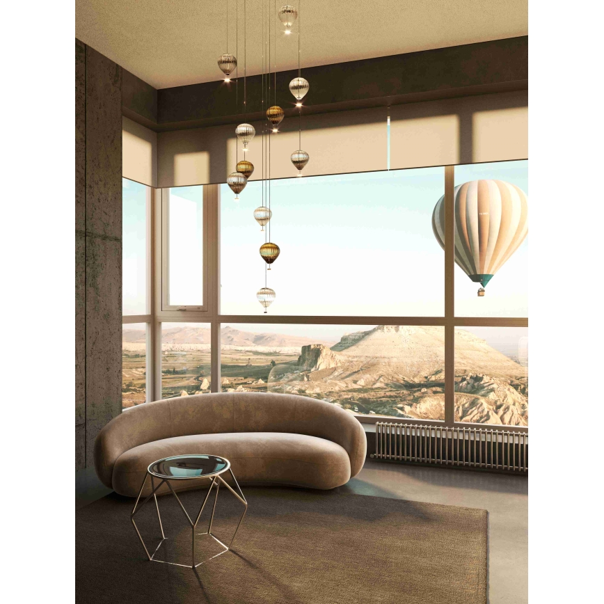 MAXLIGHT P0527 - LED Żyrandol na lince PALLONCINI 2xLED/3W/230V śr. 12 cm przezroczysty