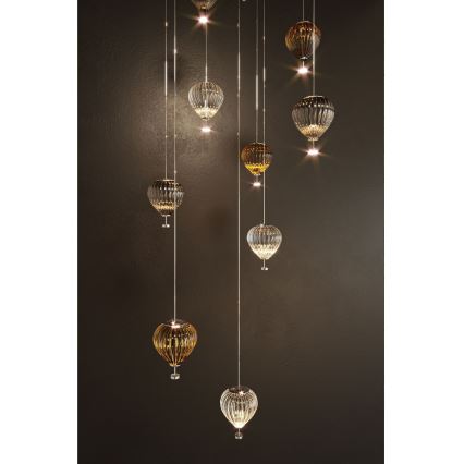 MAXLIGHT P0527 - LED Żyrandol na lince PALLONCINI 2xLED/3W/230V śr. 12 cm przezroczysty