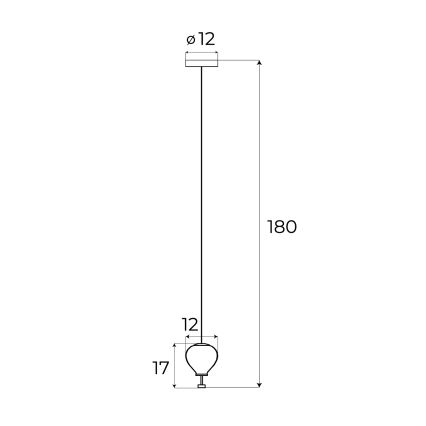 MAXLIGHT P0527 - LED Żyrandol na lince PALLONCINI 2xLED/3W/230V śr. 12 cm przezroczysty