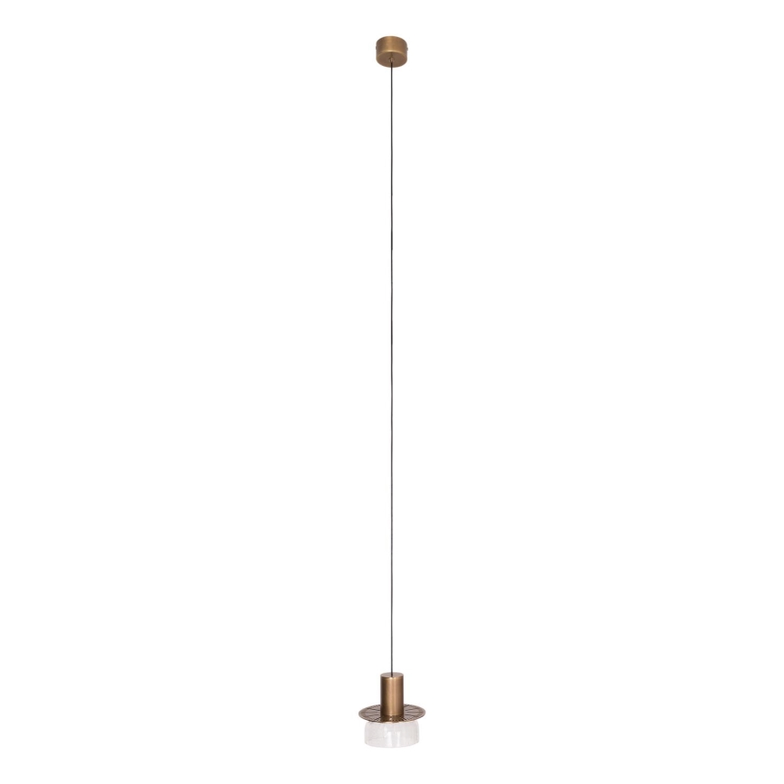 MAXLIGHT P0530 - LED Żyrandol na lince SIGNATURE LED/8W/230V śr. 15 cm mosiądz/przezroczysty