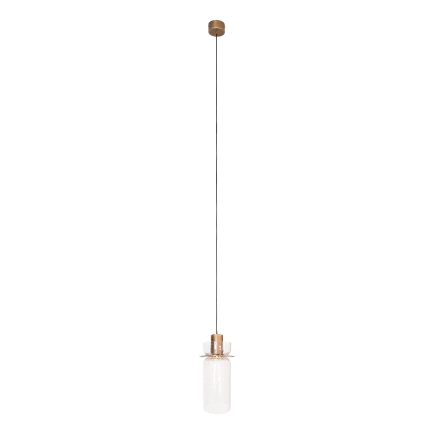MAXLIGHT P0531 - LED Żyrandol na lince SIGNATURE LED/8W/230V śr. 15 cm mosiądz/przezroczysty