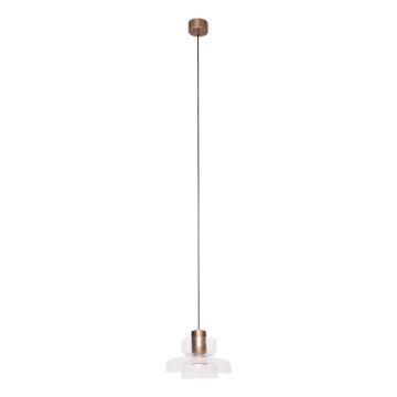 MAXLIGHT P0532 - LED Żyrandol na lince SIGNATURE LED/8W/230V śr. 22 cm mosiądz/przezroczysty