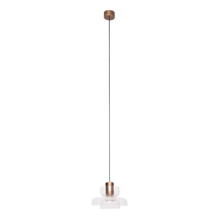 MAXLIGHT P0532 - LED Żyrandol na lince SIGNATURE LED/8W/230V śr. 22 cm mosiądz/przezroczysty