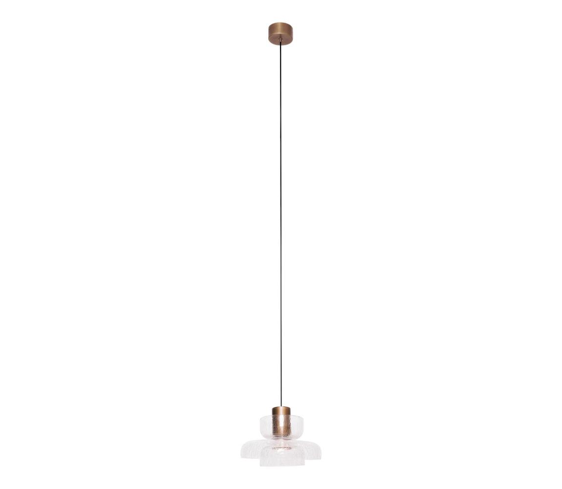 MAXLIGHT P0532 - LED Żyrandol na lince SIGNATURE LED/8W/230V śr. 22 cm mosiądz/przezroczysty