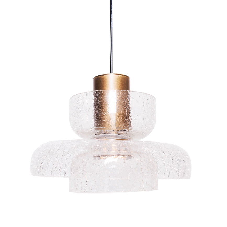 MAXLIGHT P0532 - LED Żyrandol na lince SIGNATURE LED/8W/230V śr. 22 cm mosiądz/przezroczysty