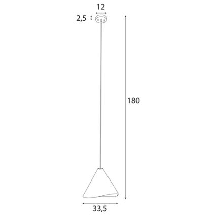 MAXLIGHT P0547 - Żyrandol na lince SAKURA 1xE27/60W/230V śr. 33,5 cm dąb