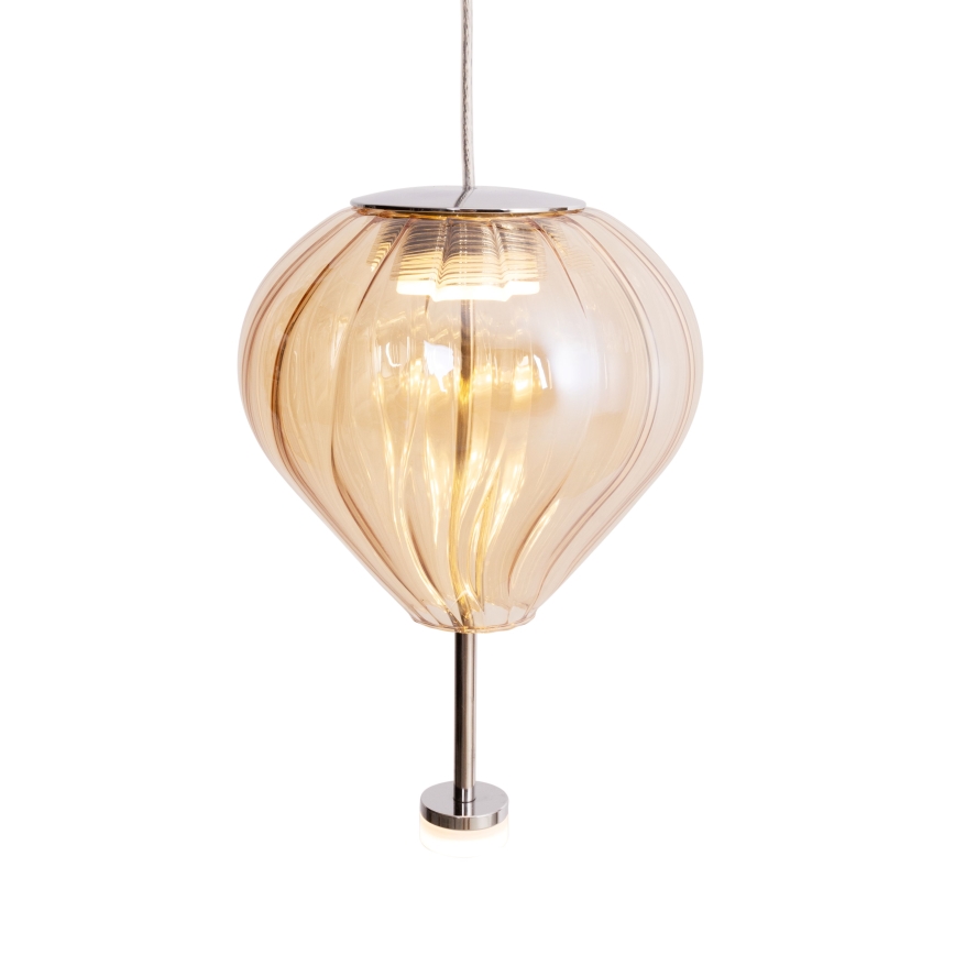 MAXLIGHT P0575 - LED Żyrandol na lince PALLONCINI 2xLED/3W/230V śr. 12 cm beżowy