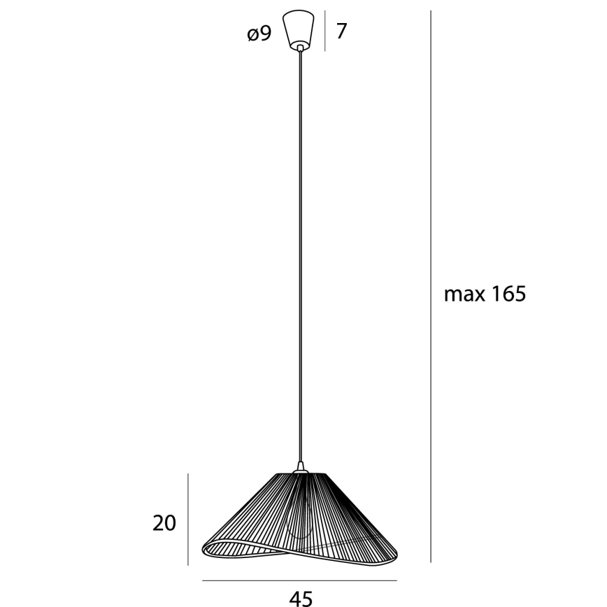 MAXLIGHT P0577 - Żyrandol na lince AMALFI 1xE27/15W/230V śr. 45 cm beżowy