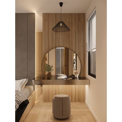 MAXLIGHT P0579 - Żyrandol na lince AMALFI 1xE27/15W/230V śr. 45 cm czarny