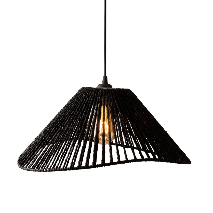 MAXLIGHT P0579 - Żyrandol na lince AMALFI 1xE27/15W/230V śr. 45 cm czarny