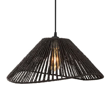 MAXLIGHT P0579 - Żyrandol na lince AMALFI 1xE27/15W/230V śr. 45 cm czarny