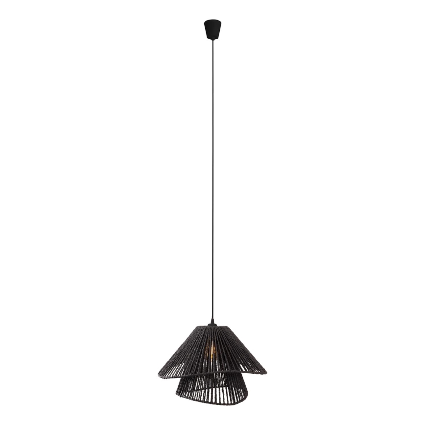 MAXLIGHT P0580 - Żyrandol na lince AMALFI 1xE27/15W/230V śr. 45 cm czarny
