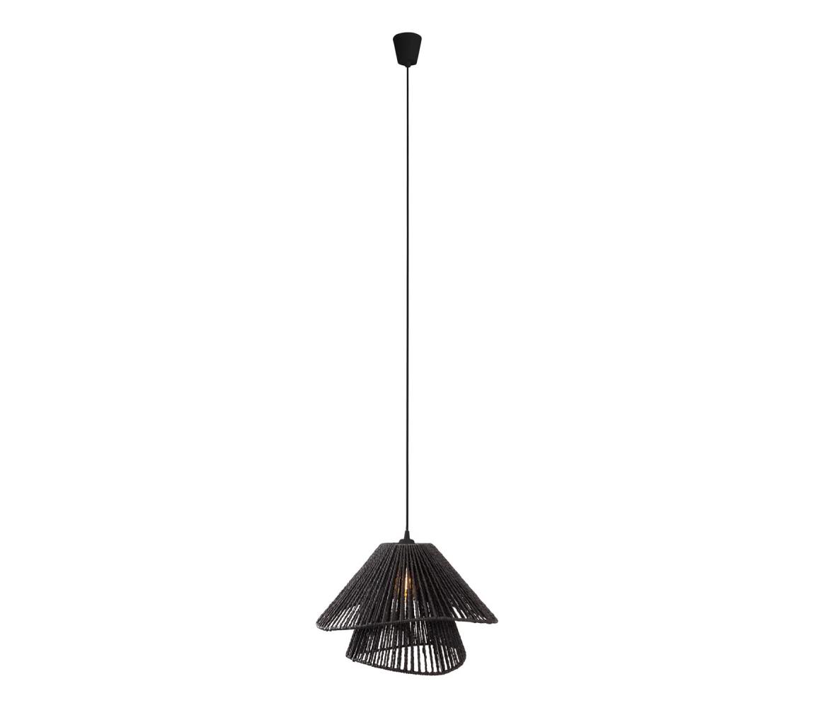 MAXLIGHT P0580 - Żyrandol na lince AMALFI 1xE27/15W/230V śr. 45 cm czarny