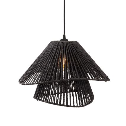 MAXLIGHT P0580 - Żyrandol na lince AMALFI 1xE27/15W/230V śr. 45 cm czarny