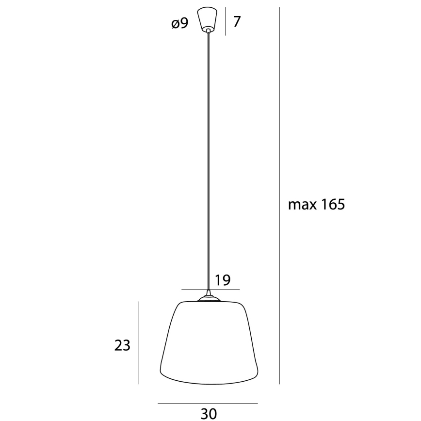 MAXLIGHT P0582 - Żyrandol na lince POT 1xE27/15W/230V śr. 30 cm beżowy
