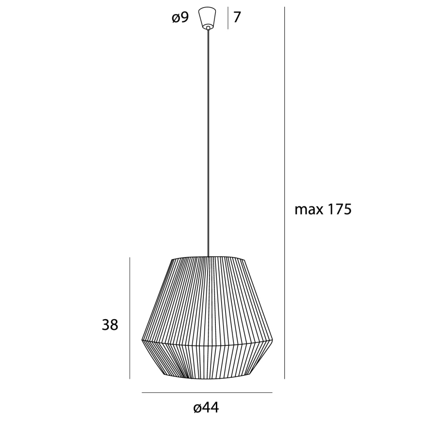 MAXLIGHT P0584 - Żyrandol na lince PRASLIN 1xE27/15W/230V śr. 44 cm beżowy