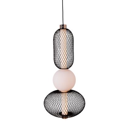 MAXLIGHT P0591 - LED Żyrandol na lince BORA LED/10W/230V śr. 22 cm biały/czarny