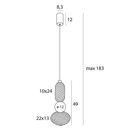 MAXLIGHT P0591 - LED Żyrandol na lince BORA LED/10W/230V śr. 22 cm biały/czarny