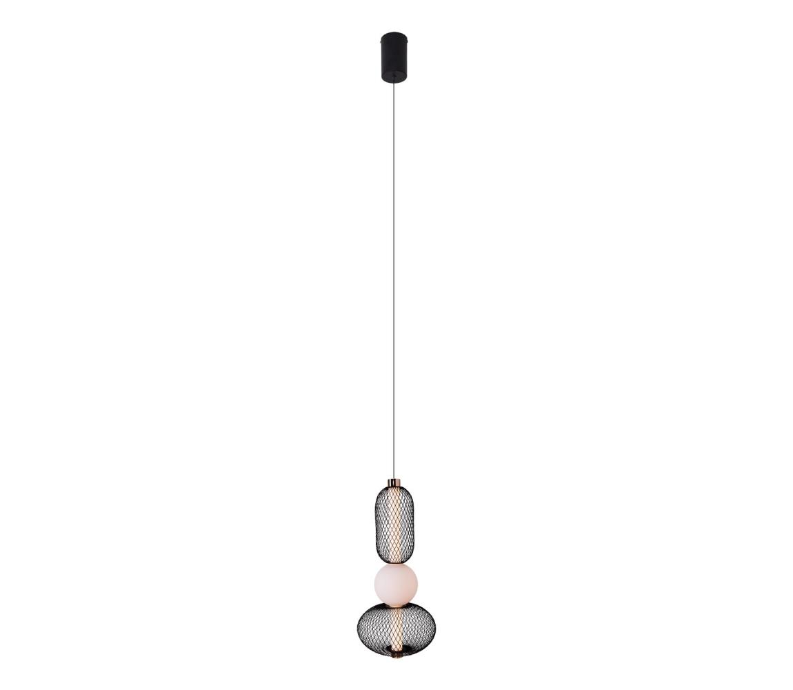 MAXLIGHT P0591 - LED Żyrandol na lince BORA LED/10W/230V śr. 22 cm biały/czarny