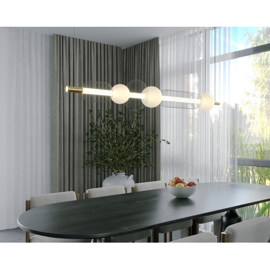 MAXLIGHT P0593 - LED Żyrandol na lince BORA LED/29W/230V biały/czarny