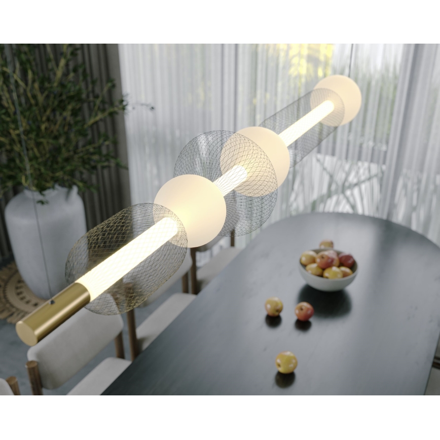 MAXLIGHT P0593 - LED Żyrandol na lince BORA LED/29W/230V biały/czarny