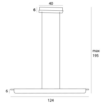 MAXLIGHT P0596 - LED regulowany żyrandol na linkach JO-JO LED/40W/230V 2700/4500/5500K mosiądz