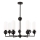MAXLIGHT P0632 - Żyrandol na drążku NOVA 7xG9/7W/230V śr. 70 cm czarny