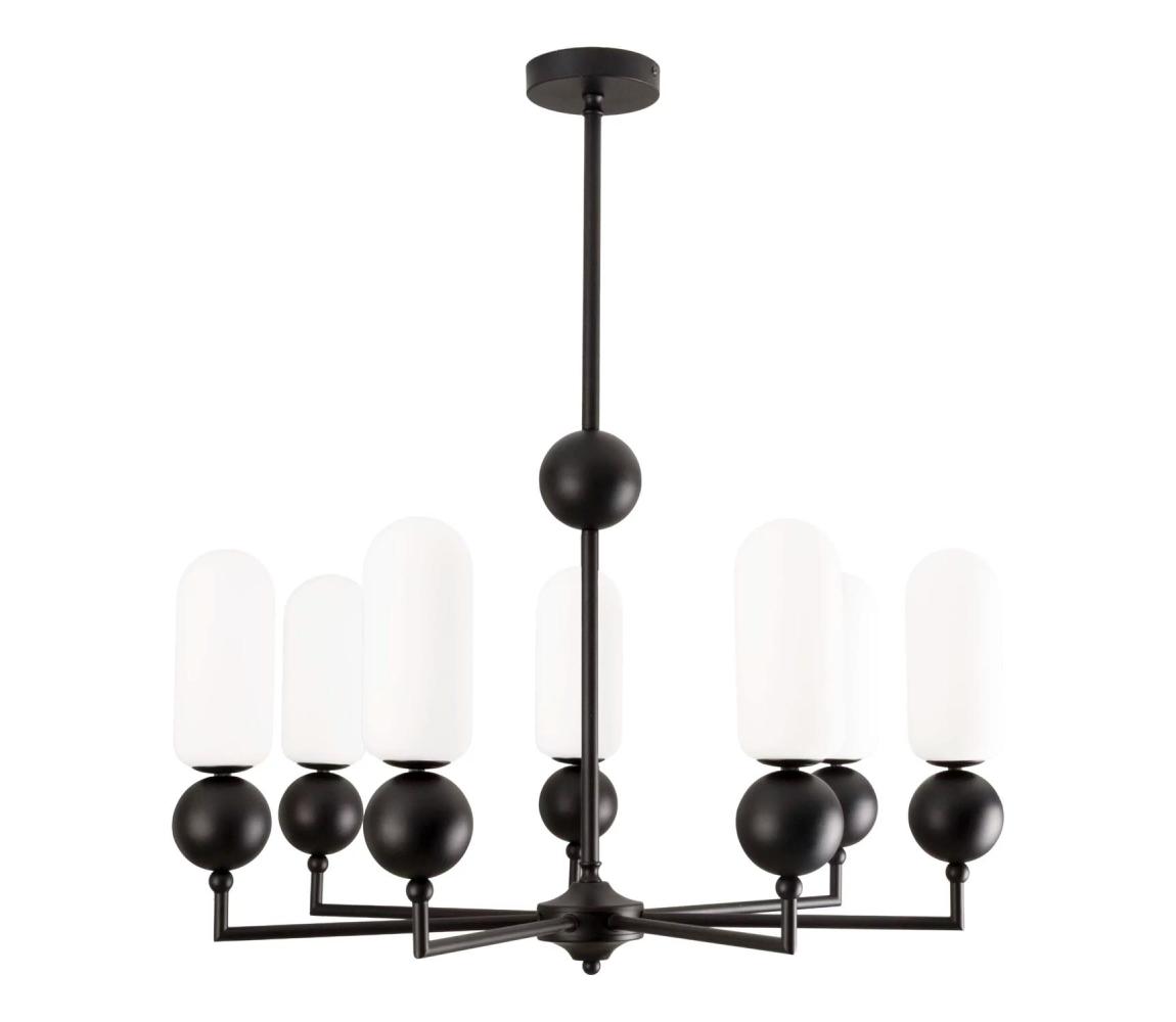 MAXLIGHT P0632 - Żyrandol na drążku NOVA 7xG9/7W/230V śr. 70 cm czarny